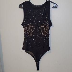 Black mesh bodysuit